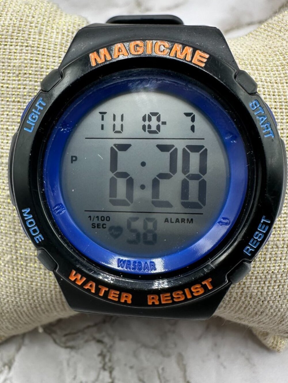 3/$30 Magicme Boys Digital Watch Black Blue Round Dial 40MM Backlight